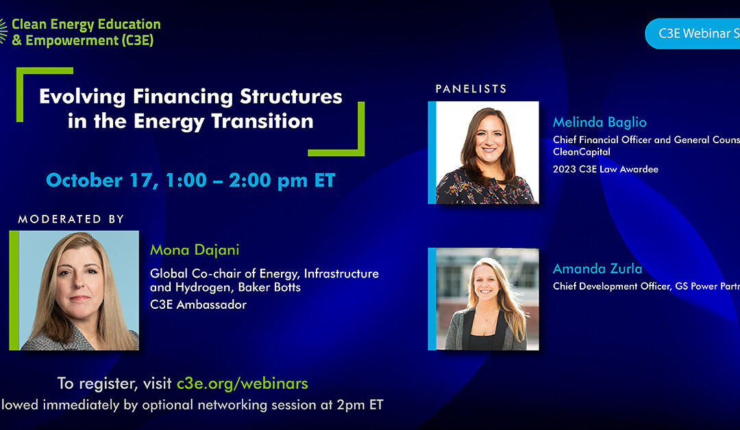 Evolving Financing Structures in the Energy Transition
