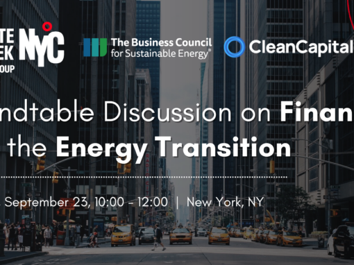 Roundtable Discussion on Finance and the Energy Transition