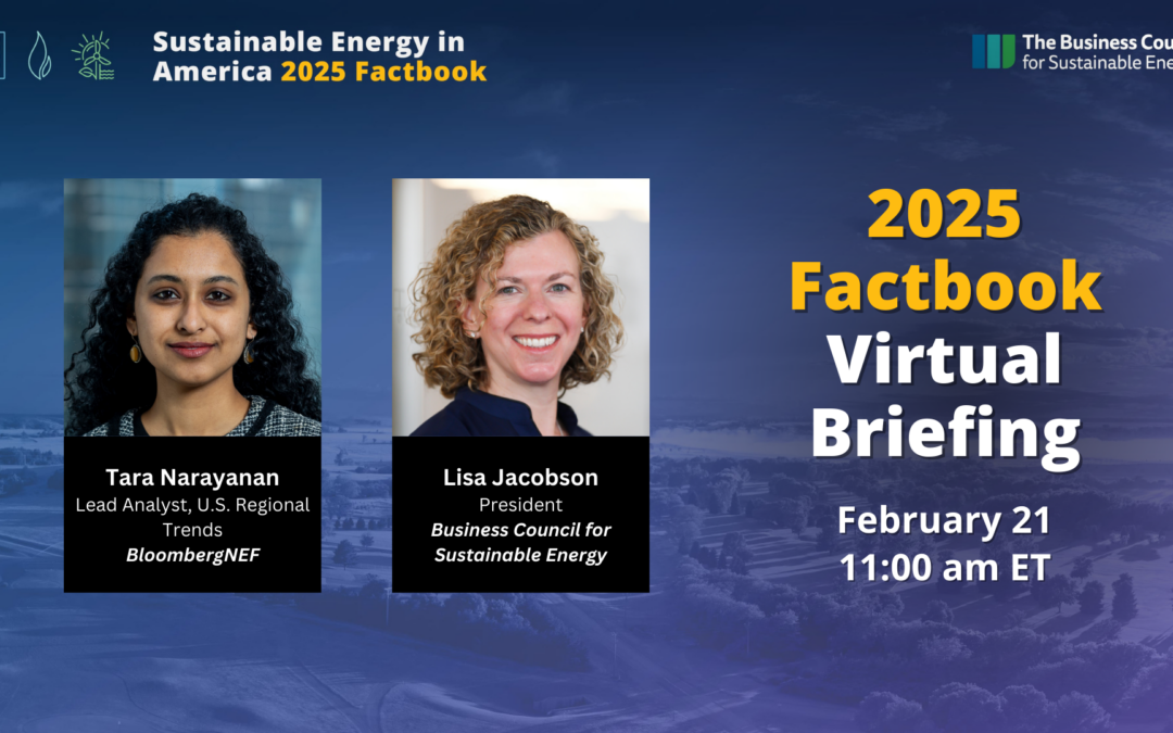 2025 Sustainable Energy in America Factbook Virtual Briefing