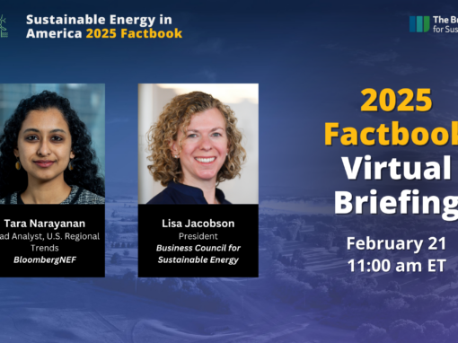 2025 Sustainable Energy in America Factbook Virtual Briefing