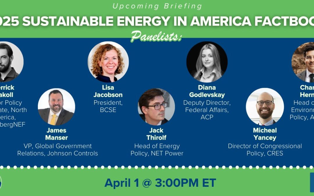 2025 Sustainable Energy in America Factbook Hill Briefing
