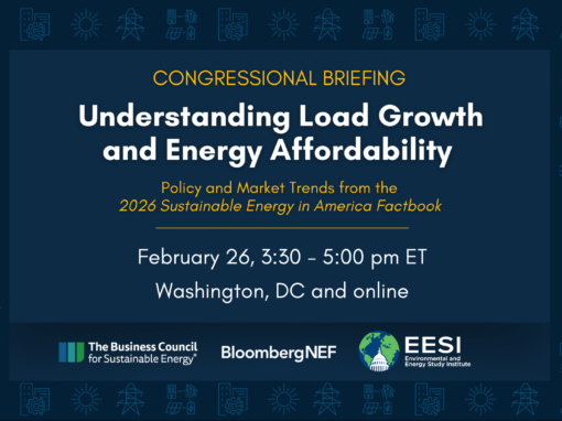 February 26: 2026 Sustainable Energy in America Factbook Hill Briefing
