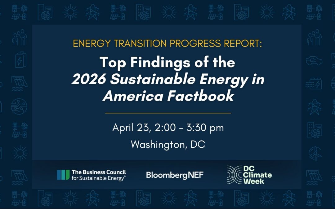 April 23: DC Climate Week – Energy Transition Progress Report