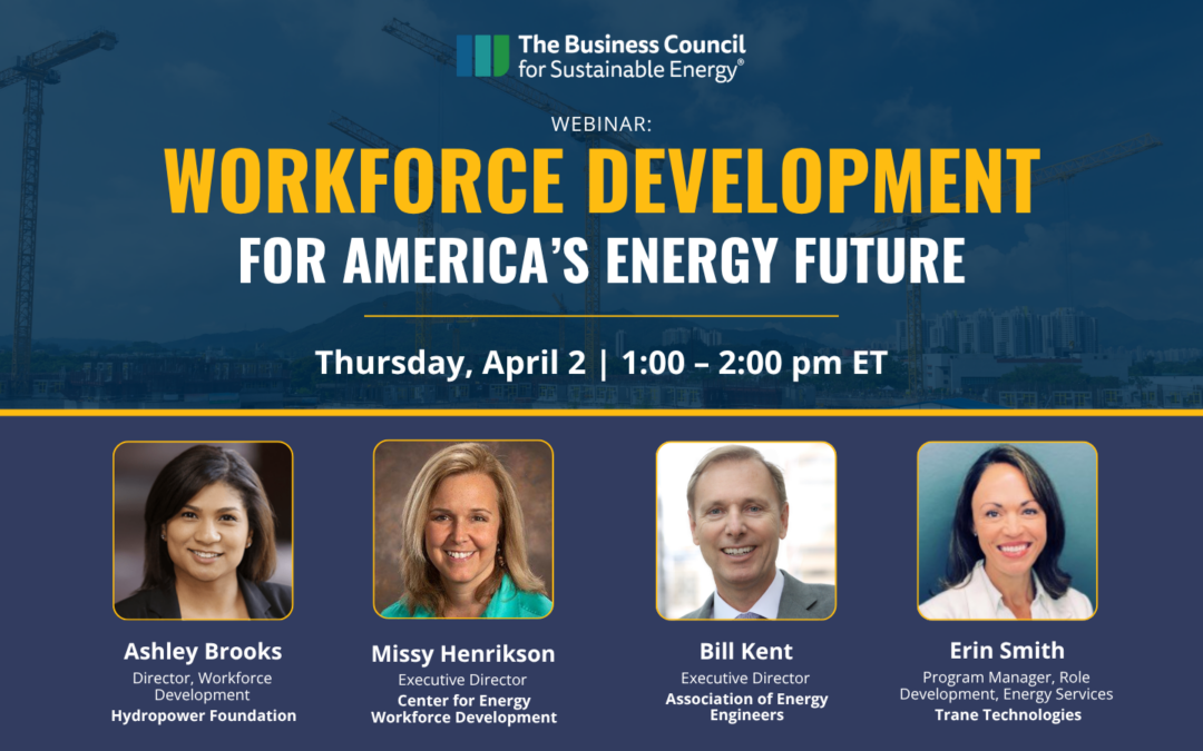 Webinar – Workforce Development for America’s Energy Future