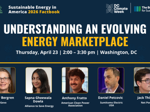 April 23: DC Climate Week – Understanding an Evolving Energy Marketplace