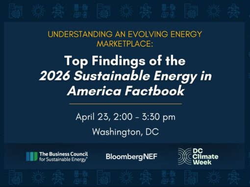 April 23: DC Climate Week – Understanding an Evolving Energy Marketplace