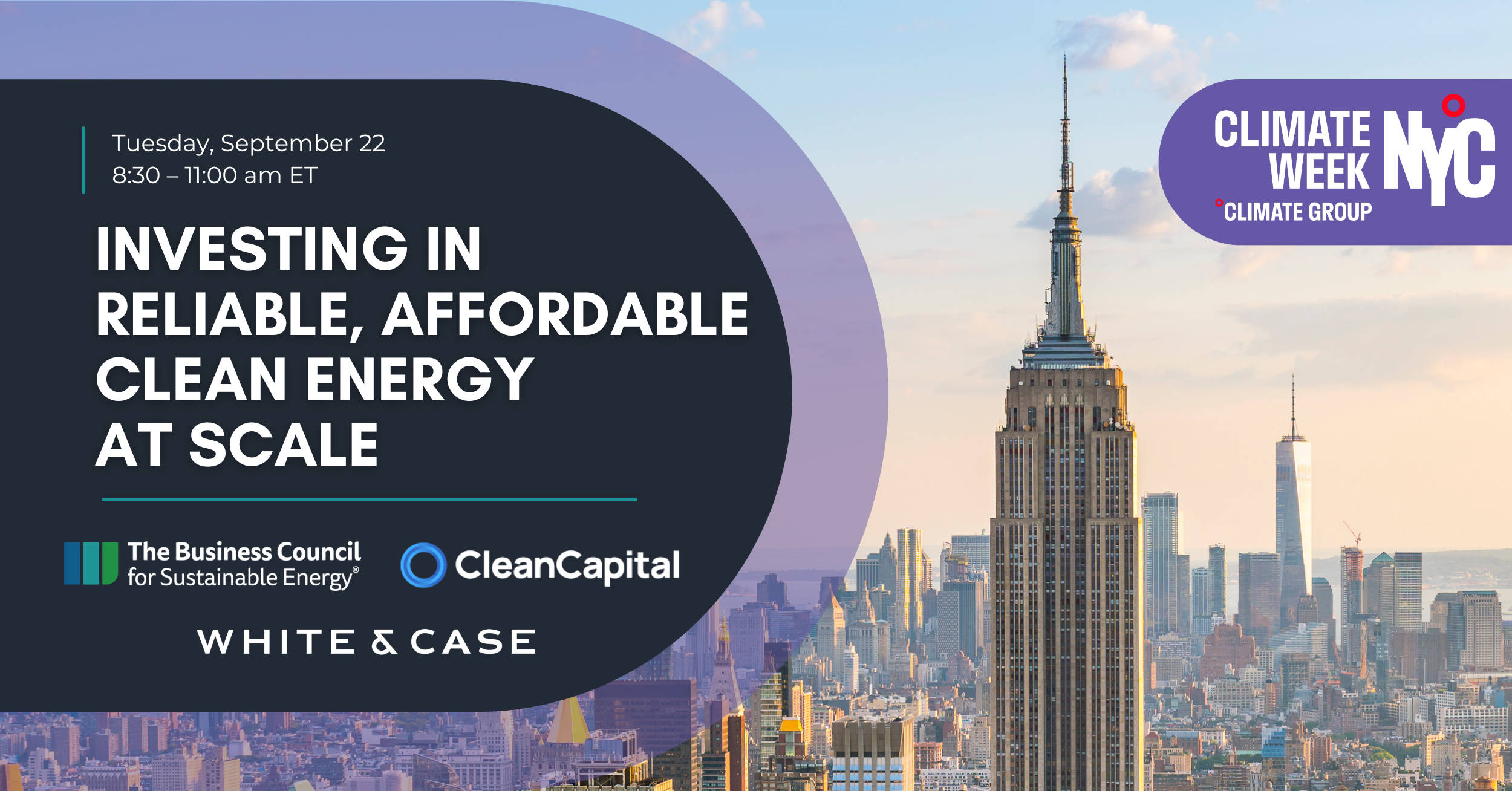 Investing in Reliable, Affordable Clean Energy at Scale: Roundtable and Networking Breakfast