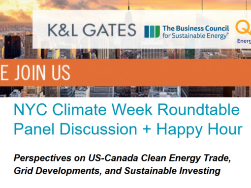 Perspectives on U.S.-Canada Clean Energy Trade, Grid Developments, and Sustainable Investing